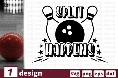 Split happens, Bowling quotes cricut svg SVG SvgOcean 