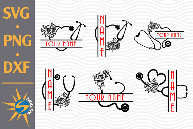 Split Heart Stethoscope SVG, PNG, DXF Digital Files Include SVG SVGStoreShop 