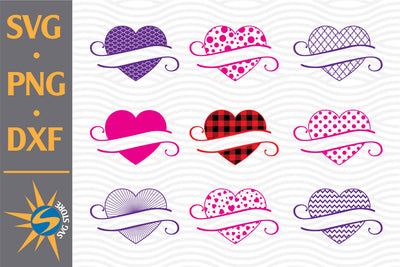 Split Heart SVG, PNG, DXF Digital Files Include SVG SVGStoreShop 