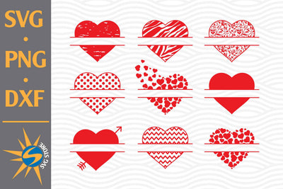 Split Heart SVG, PNG, DXF Digital Files Include SVG SVGStoreShop 