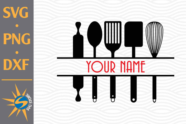 Split Kitchen Monogram SVG, PNG, DXF Digital Files Include SVG SVGStoreShop 