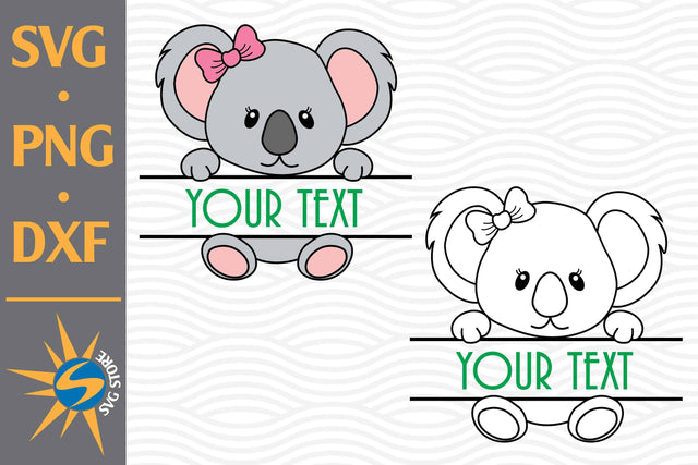 Split Koala SVG, PNG, DXF Digital Files Include SVG SVGStoreShop 