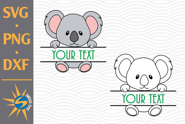 Split Koala SVG, PNG, DXF Digital Files Include SVG SVGStoreShop 