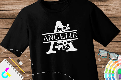 Split letter A monogram, Alphabet svg SVG Artinrhythm shop 