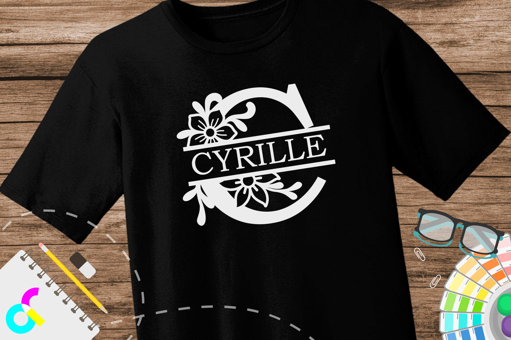 C Initial Split Split letter c monogram, Alphabet svg - So Fontsy