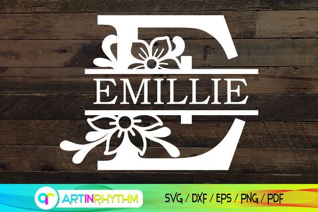 Split letter e monogram, Alphabet svg SVG Artinrhythm shop 