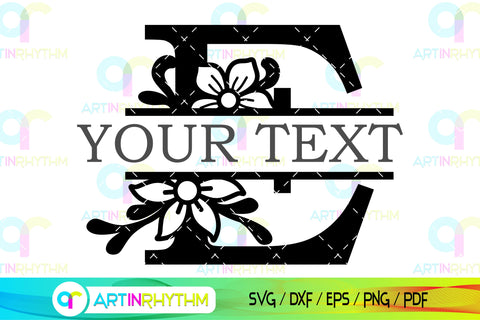 Split letter e monogram, Alphabet svg SVG Artinrhythm shop 