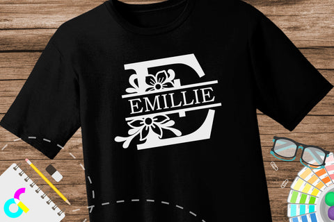 Split letter e monogram, Alphabet svg SVG Artinrhythm shop 