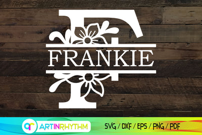 Split letter F monogram, Alphabet svg SVG Artinrhythm shop 