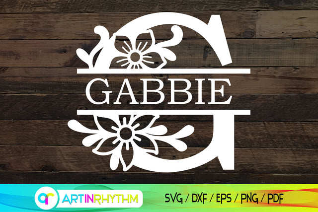 Split letter G monogram, Alphabet svg SVG Artinrhythm shop 