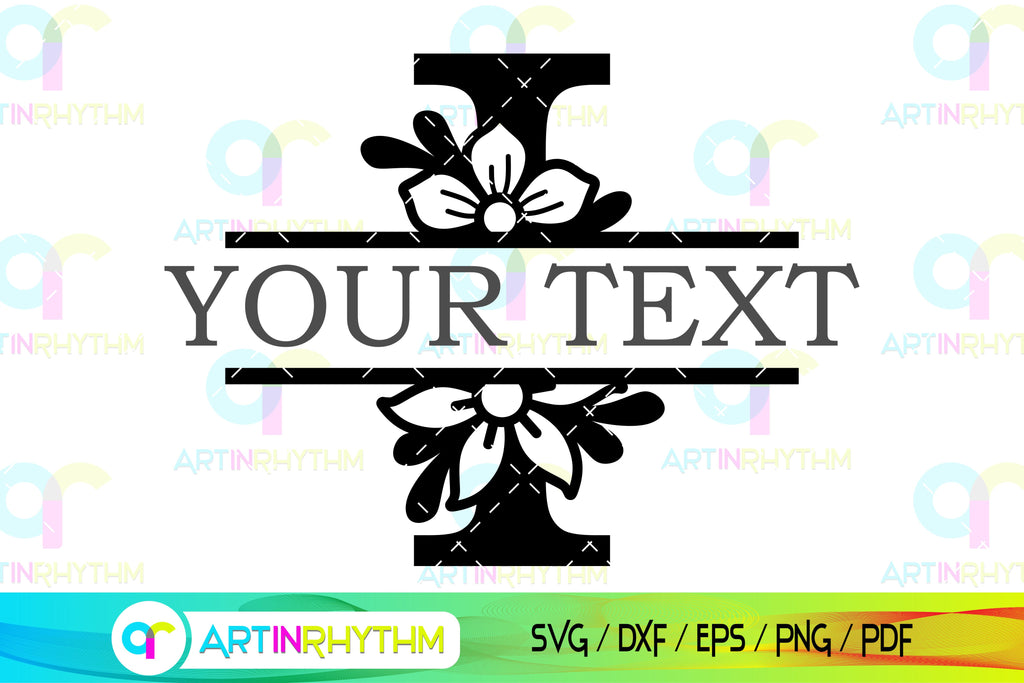 Split letter I monogram, Alphabet svg - So Fontsy