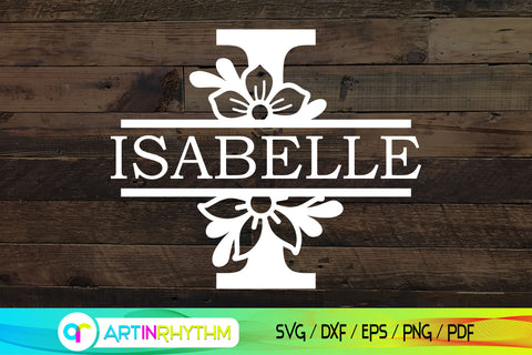 Split letter I monogram, Alphabet svg SVG Artinrhythm shop 
