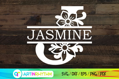 Split letter j monogram, Alphabet svg SVG Artinrhythm shop 