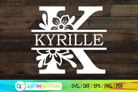 Split letter k monogram, Alphabet svg SVG Artinrhythm shop 