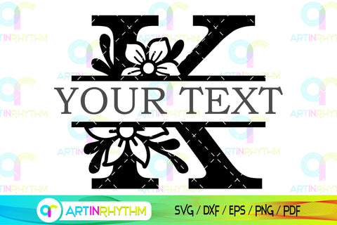 Split letter k monogram, Alphabet svg SVG Artinrhythm shop 