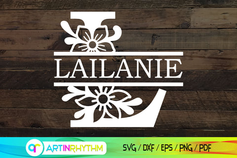 Split letter L monogram, Alphabet svg SVG Artinrhythm shop 