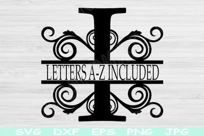 Split Letter Monogram Svg, Monogram Font Svg Dxf, Png Instant Digital Download Design Svg For Cricut, Glowforge, Silhouette Vector Cut Files SVG TiffsCraftyCreations 
