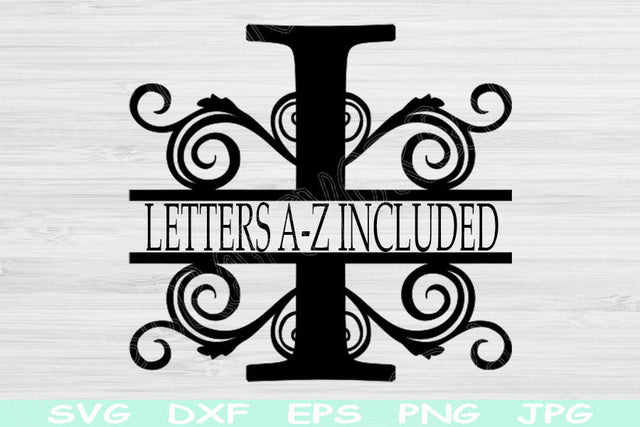 Split Letter Monogram Svg, Monogram Font Svg Dxf, Png Instant Digital Download Design Svg For Cricut, Glowforge, Silhouette Vector Cut Files SVG TiffsCraftyCreations 