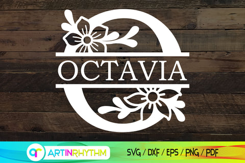 Split letter O monogram, Alphabet svg SVG Artinrhythm shop 