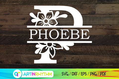 Split letter P monogram, Alphabet svg SVG Artinrhythm shop 