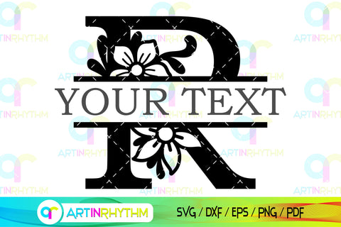Split letter R monogram, Alphabet svg SVG Artinrhythm shop 