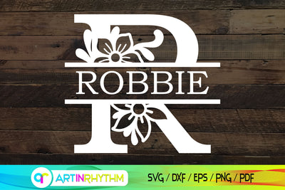 Split letter R monogram, Alphabet svg SVG Artinrhythm shop 