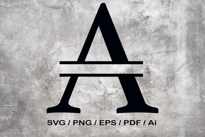 Split Letter SVG, Letter A SVG, Split Monogram SVG, Split Frame Alphabet, Split Alphabet SVG, Split Font SVG SVG MagicDesignUS 