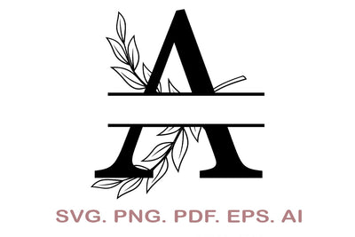 Split Letter SVG, Letter A SVG, Split Monogram SVG, Split Frame Alphabet, Split Alphabet SVG, Split Font SVG SVG MagicDesignUS 
