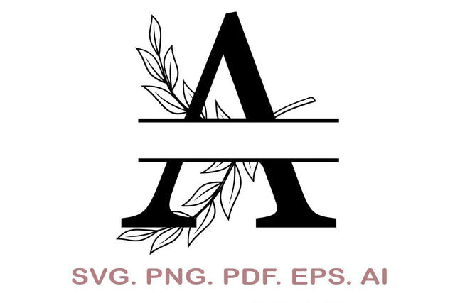Split Letter SVG, Letter A SVG, Split Monogram SVG, Split Frame Alphabet, Split Alphabet SVG, Split Font SVG SVG MagicDesignUS 
