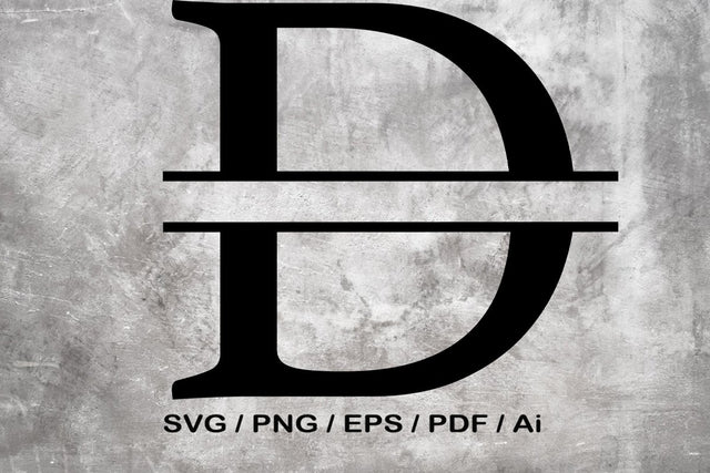 Split Letter SVG, Letter D SVG, Split Monogram SVG, Split Frame Alphabet, Split Alphabet SVG, Split Font SVG SVG MagicDesignUS 