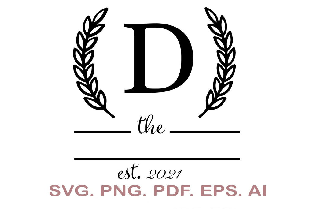 Split Leter D Split Letter SVG, Letter D SVG, Split Monogram SVG, Split Frame ...