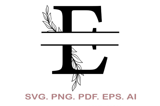 Split Letter SVG, Letter E SVG, Split Monogram SVG, Split Frame Alphabet, Split Alphabet SVG, Split Font SVG SVG MagicDesignUS 