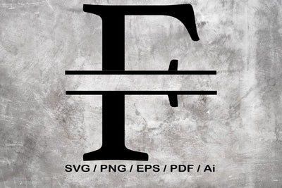 Split Letter SVG, Letter F SVG, Split Monogram SVG, Split Frame Alphabet, Split Alphabet SVG, Split Font SVG SVG MagicDesignUS 