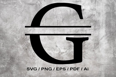 Split Letter SVG, Letter G SVG, Split Monogram SVG, Split Frame Alphabet, Split Alphabet SVG, Split Font SVG SVG MagicDesignUS 
