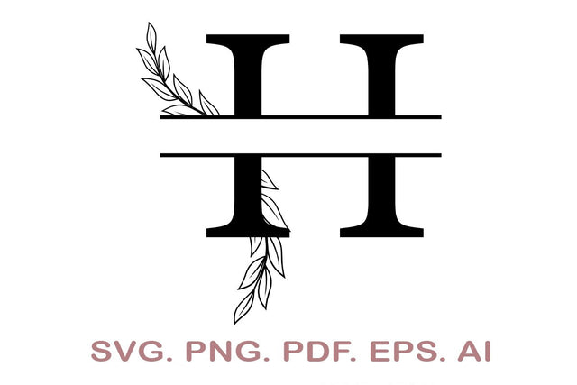 Split Letter SVG, Letter H SVG, Split Monogram SVG, Split Frame Alphabet, Split Alphabet SVG, Split Font SVG SVG MagicDesignUS 