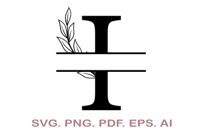 Split Letter SVG, Letter I SVG, Split Monogram SVG, Split Frame Alphabet, Split Alphabet SVG, Split Font SVG SVG MagicDesignUS 