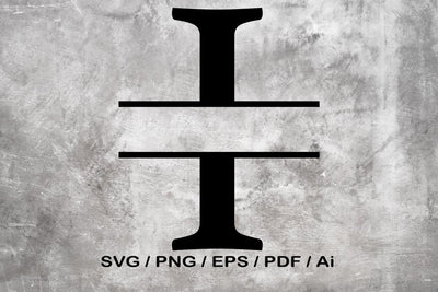 Split Letter SVG, Letter I SVG, Split Monogram SVG, Split Frame Alphabet, Split Alphabet SVG, Split Font SVG SVG MagicDesignUS 