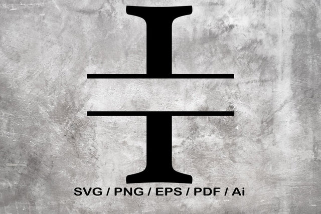 Split Letter SVG, Letter I SVG, Split Monogram SVG, Split Frame Alphabet, Split Alphabet SVG, Split Font SVG SVG MagicDesignUS 