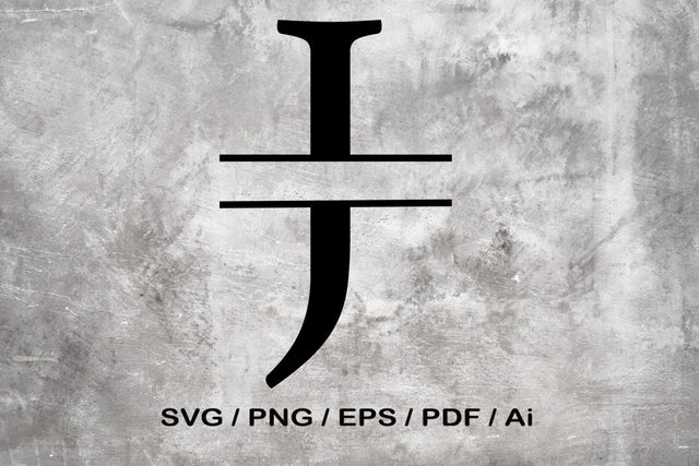 Split Letter SVG, Letter J SVG, Split Monogram SVG, Split Frame Alphabet, Split Alphabet SVG, Split Font SVG SVG MagicDesignUS 