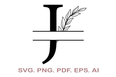 Split Letter SVG, Letter J SVG, Split Monogram SVG, Split Frame Alphabet, Split Alphabet SVG, Split Font SVG SVG MagicDesignUS 