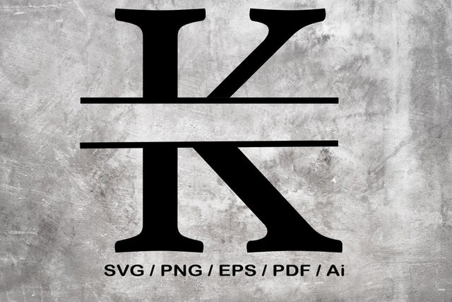 Split Letter SVG, Letter K SVG, Split Monogram SVG, Split Frame Alphabet, Split Alphabet SVG, Split Font SVG SVG MagicDesignUS 