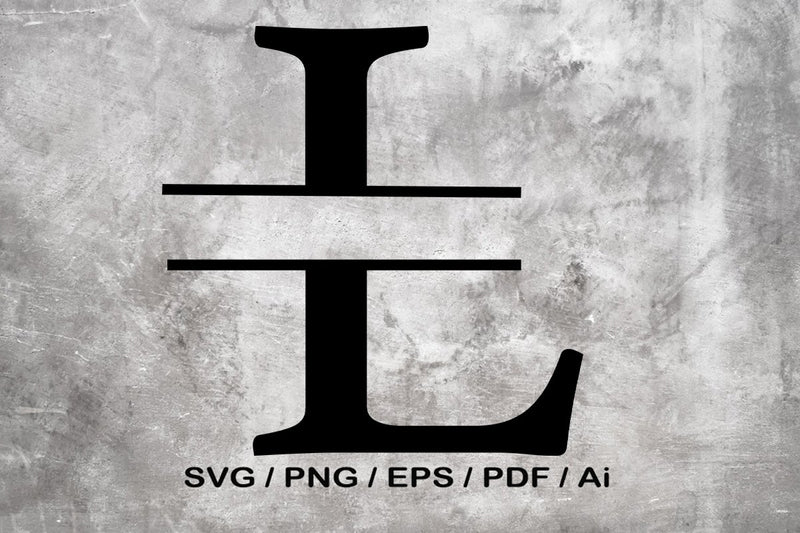 Split Letter SVG, Letter L SVG, Split Monogram SVG, Split Frame ...
