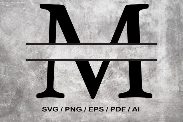 Split Letter SVG, Letter M SVG, Split Monogram SVG, Split Frame Alphabet, Split Alphabet SVG, Split Font SVG SVG MagicDesignUS 