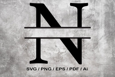 Split Letter SVG, Letter N SVG, Split Monogram SVG, Split Frame Alphabet, Split Alphabet SVG, Split Font SVG SVG MagicDesignUS 