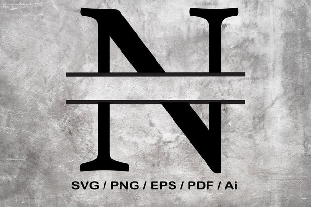 Split Letter SVG, Letter N SVG, Split Monogram SVG, Split Frame Alphabet, Split Alphabet SVG, Split Font SVG SVG MagicDesignUS 