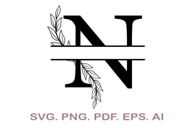 Split Letter SVG, Letter N SVG, Split Monogram SVG, Split Frame Alphabet, Split Alphabet SVG, Split Font SVG SVG MagicDesignUS 
