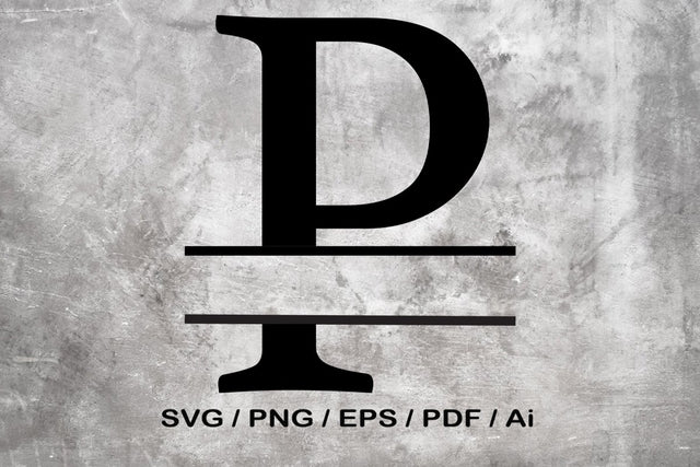 Split Letter SVG, Letter P SVG, Split Monogram SVG, Split Frame Alphabet, Split Alphabet SVG, Split Font SVG SVG MagicDesignUS 
