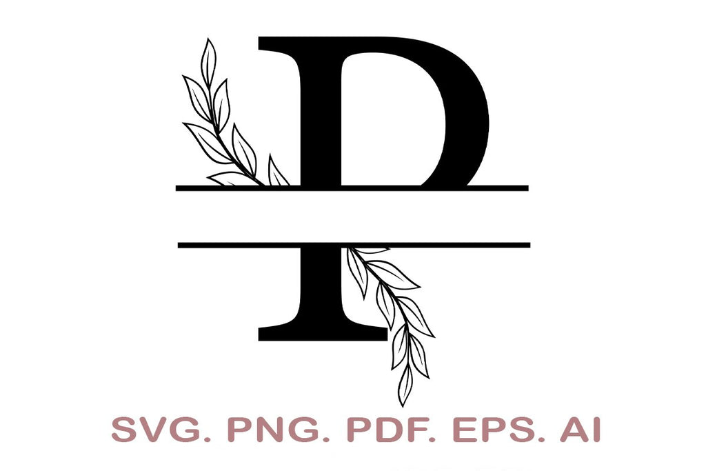Split P Monogram Vector Split Letter SVG, Letter P SVG, Split Monogram SVG, Split Frame ...