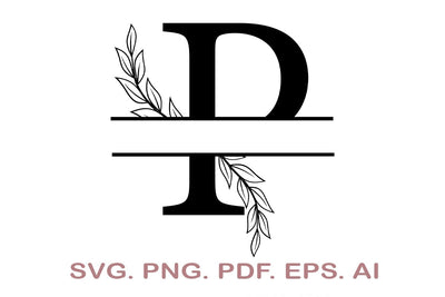 Split Letter SVG, Letter P SVG, Split Monogram SVG, Split Frame Alphabet, Split Alphabet SVG, Split Font SVG SVG MagicDesignUS 