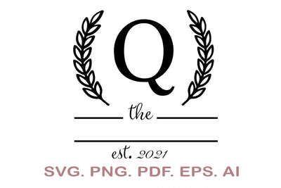 Split Letter SVG, Letter Q SVG, Split Monogram SVG, Split Frame Alphabet, Split Alphabet SVG, Split Font SVG SVG MagicDesignUS 